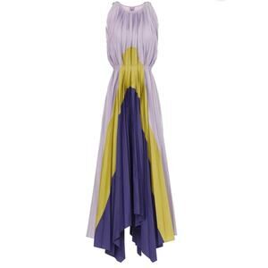 Bibhu Mohapatra Purple Pleated Panel Dress Size 8